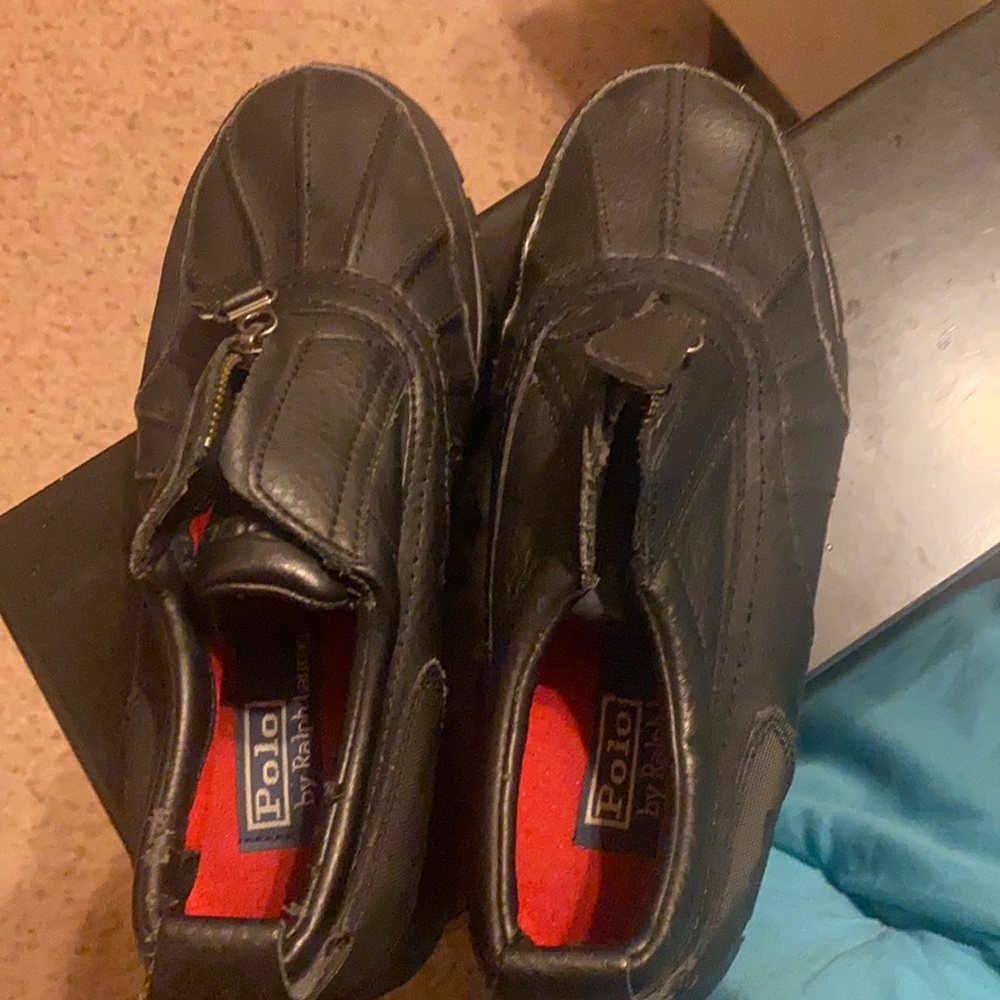 Vintage Black polo unisex boots size 71/2 D .